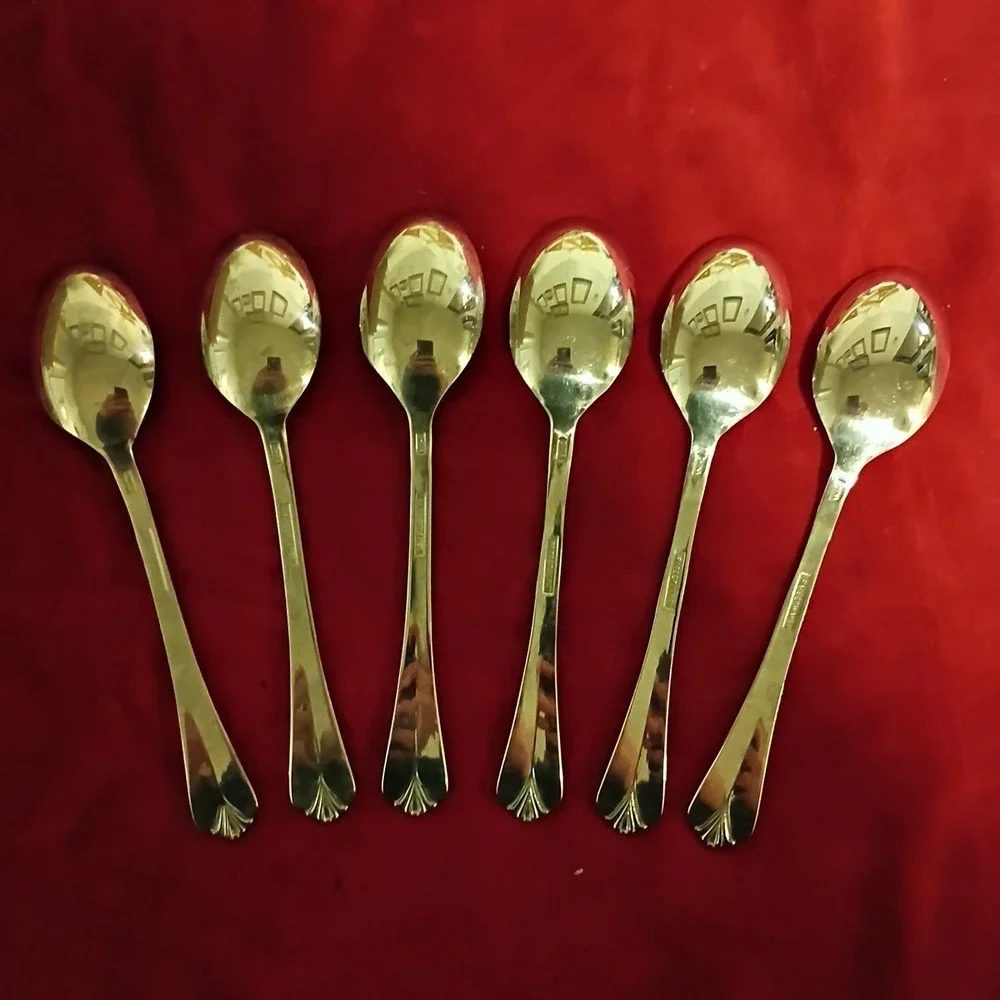 6 Teaspoons Farberware Bayport‎ Stainless Flatware Silverware Replacement 6.25